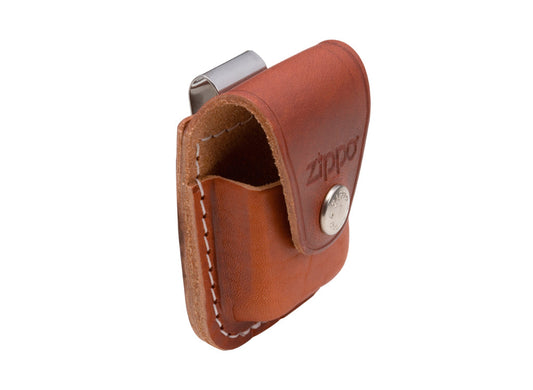 Zippo Lighter Pouch w/ Belt Clip - Brown