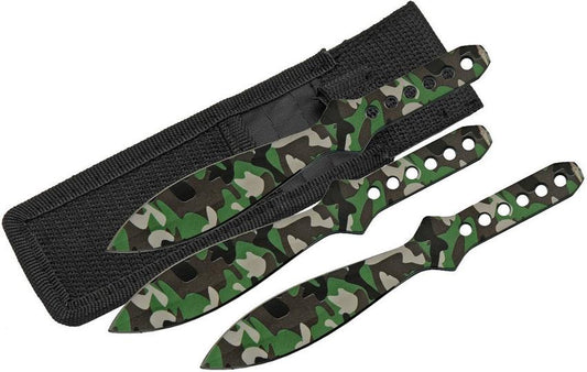 Camo Throwing Knife Set