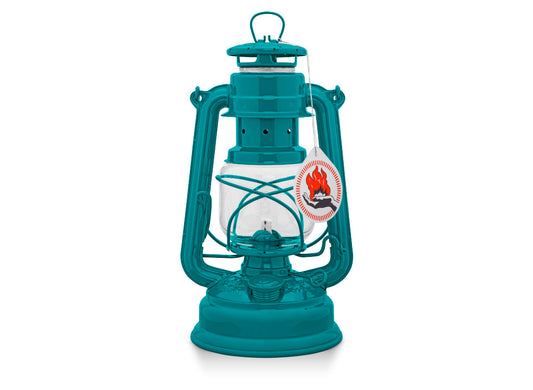 Feuerhand Baby Special 276 Hurricane Lantern - Teal Blue