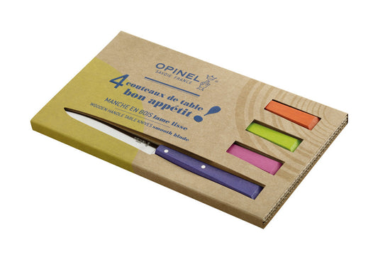 Opinel Bon Appetit 4pc Table Knife Box Set - Pop