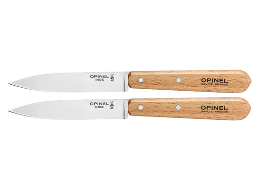 Opinel Set of 2 No.112 Paring Knives - Natural