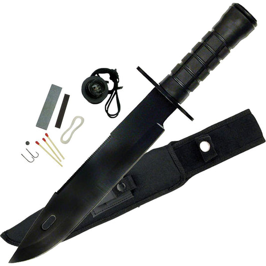 Survivor 15" Survival Knife with Survival Kit