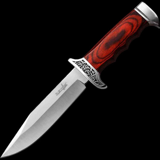 Survivor 10 1/4" Survival Knife - Wooden Handle