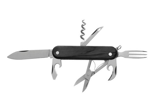 Whitby Black Pakkawood Multipurpose Folding Knife (2.76') w/ 7 Tools