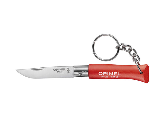Opinel No.4 Colorama Non Locking Keyring Knife - Red