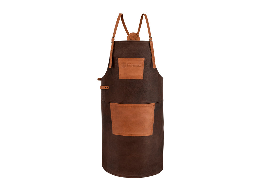 Apron with leather straps deals
