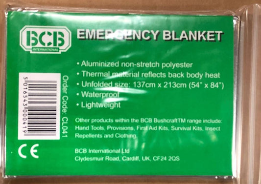 BCB Emergency Foil Hypothermia Blanket