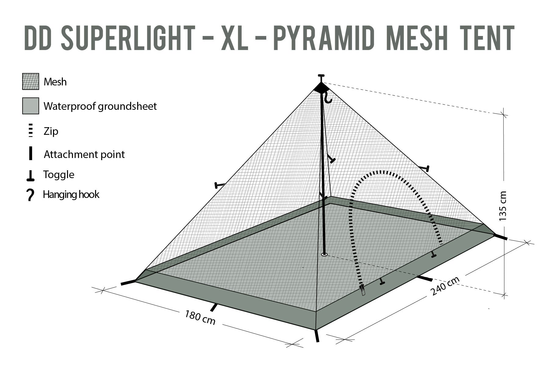 DD SuperLight Pyramid Mesh Tent For Lightweight Travel– BushcraftLab