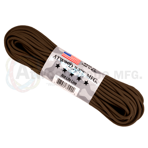 Atwood Rope Company 550 Paracord Brown 30mtr– BushcraftLab