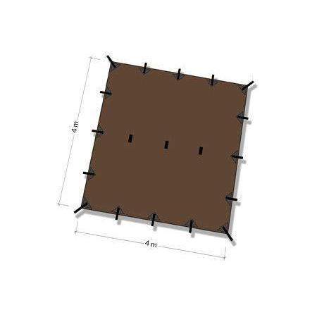 4mx4m tarp DD 4mx4m Tarp Coyote Brown– BushcraftLab