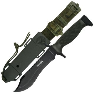 Survivor 12" Survival Knife - Recurved Blade with Sawback SV-HK-6001