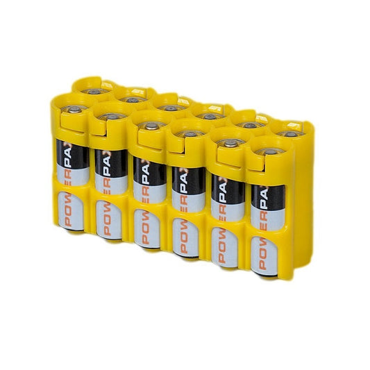 Storacell AA Battery Case Yellow